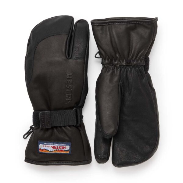 HESTRA 3-Finger Full Leather ( BLACK )