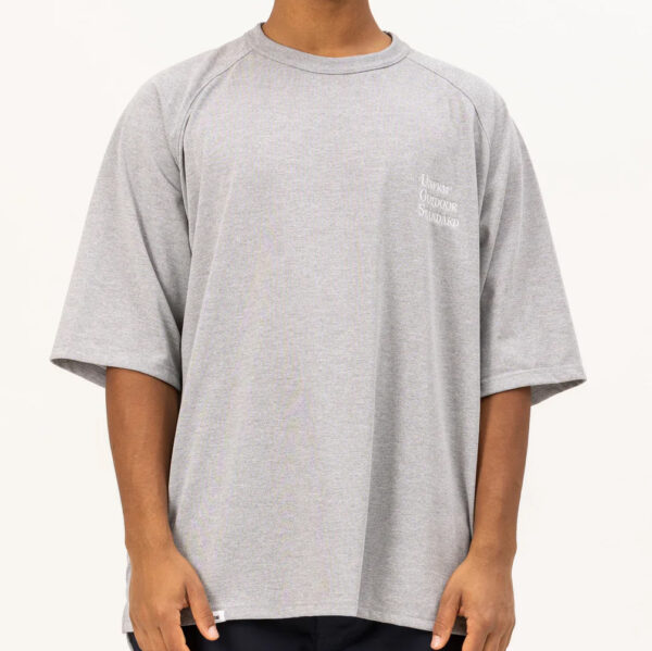 UNFRM TRY COOL 1/2 Emb Raglan DRY S/S T-SHIRT ( Heather Gray )